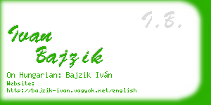 ivan bajzik business card